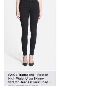 paige black skinny jeans